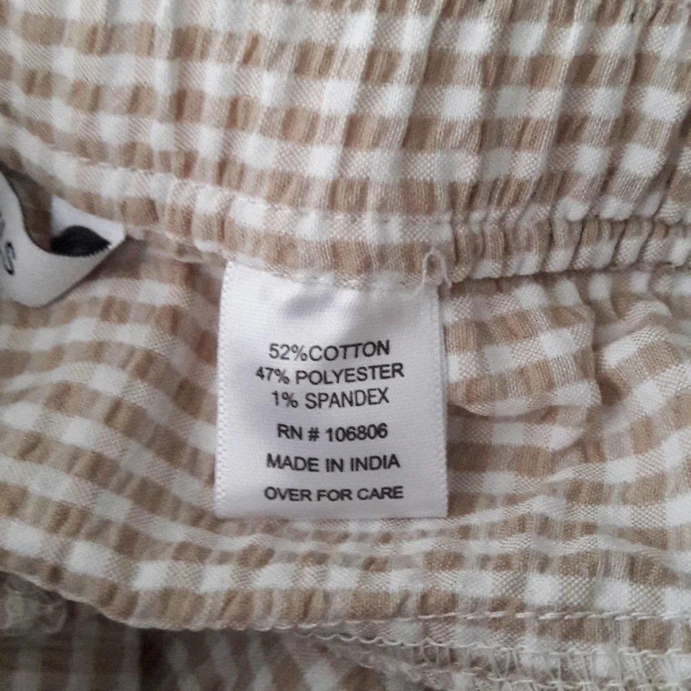 NWT "Emily Daniels" Seersucker Check Capri Petite Medium "FINAL PRICE" - Picture 7 of 8